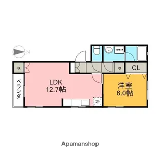 アレストミヤビ【107号室】の間取り