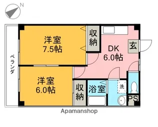 ロイヤルマンション【302号室】の間取り