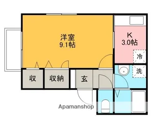 メディシーナ【102号室】の間取り