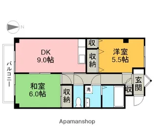 シティパルスギモトⅡ【2階】の間取り