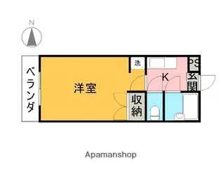 カスティールイン宇都宮【2階】の間取り