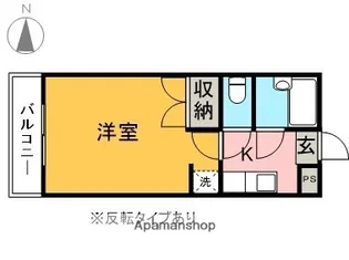 カスティールイン宇都宮【216号室】の間取り