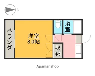 サンハイツカイガ五番館【1階】の間取り