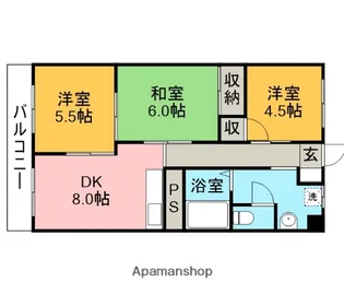 セントラルハイツ(下戸祭)【605号室】の間取り