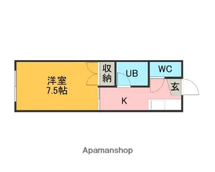 花咲ハイツ【103号室】の間取り