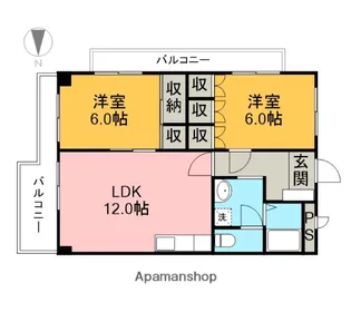 宇都宮東ハイツ【3階】の間取り