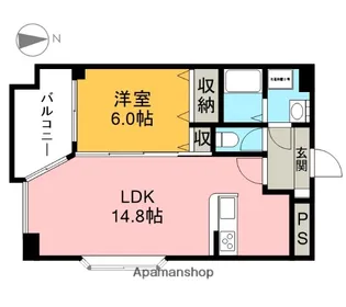 サニープレイスEAST【105号室】の間取り