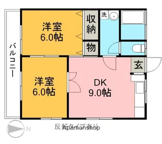 ニュー双葉コーポ【201号室】の間取り