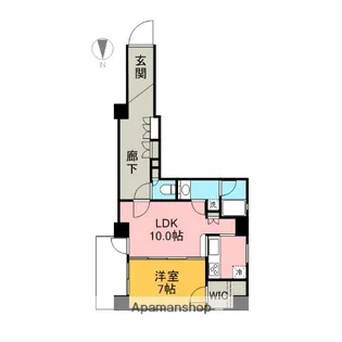 ビュー雷神Ⅱ【305号室】の間取り