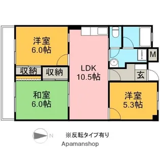 緑ヶ丘753マンション【305号室】の間取り