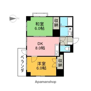 プレジール桜【6A号室】の間取り
