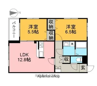 パレス・ド・ルミーネ【2A号室】の間取り