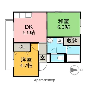 フォンテーヌT&H B棟【202号室】の間取り
