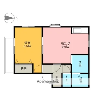 ドルチェΑ【102号室】の間取り