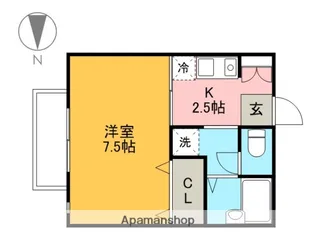 クライムハイツA棟【103号室】の間取り
