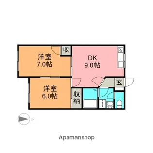 コーシュ箕輪 Ⅰ【103号室】の間取り