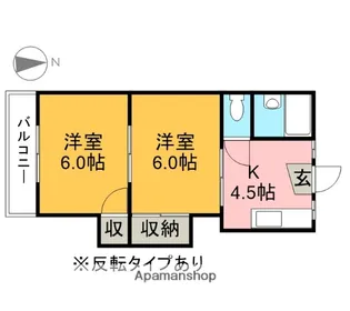 コーポ和気【2階】の間取り
