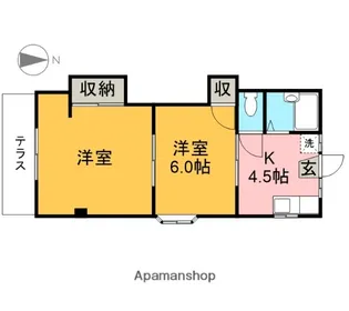 コーポ和気【1階】の間取り