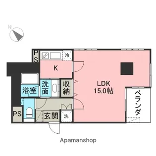 ビュー雷神Ⅲ【605号室】の間取り