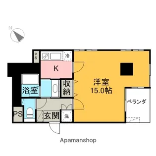 ビュー雷神Ⅲ【8階】の間取り