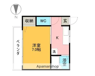 菊池コーポ(陽東)【103号室】の間取り