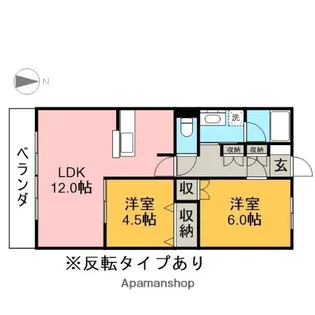 ボヌール鈴木【1階】の間取り
