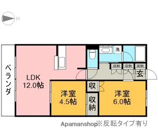 ボヌール鈴木【5階】の間取り