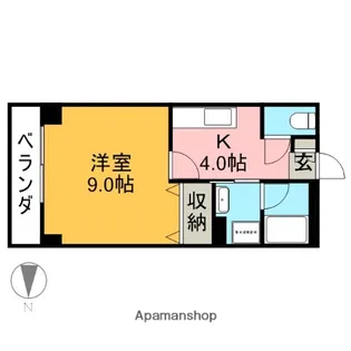 ボヌール鈴木【1階】の間取り