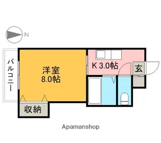 アートヒルズ一条【1階】の間取り