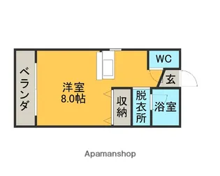 ハイツTAKAO【201号室】の間取り