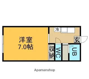 KSハイツⅠ【202号室】の間取り