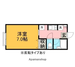 KSハイツⅠ【206号室】の間取り
