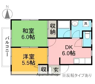 ハイムはせがわ【207号室】の間取り