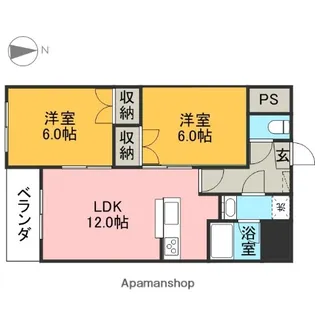 OMレジデンス八幡山公園【104号室】の間取り