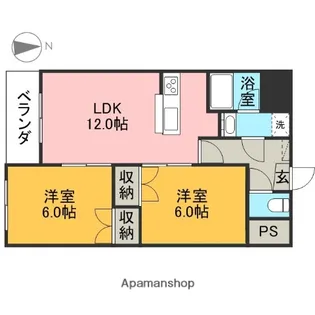 OMレジデンス八幡山公園【503号室】の間取り