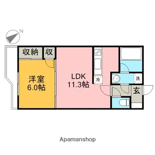 御幸パークマンション【3階】の間取り