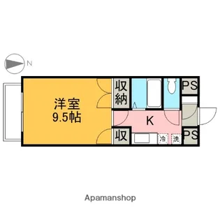エメラルドヴァリィ【D号室】の間取り