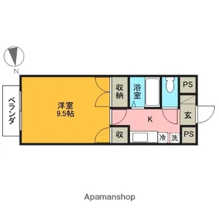 エメラルドヴァリィ【B号室】の間取り