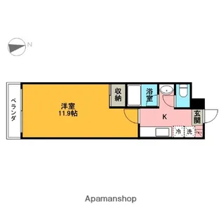 ライブスクエア竹林【603号室】の間取り