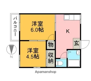 和気ハイツB棟【201号室】の間取り