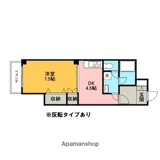 ブラン・ルージュ元今泉【310号室】の間取り