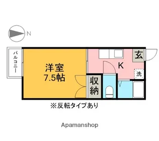 プロムナード【A201号室】の間取り