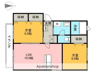 パレスあらえ【2階】の間取り