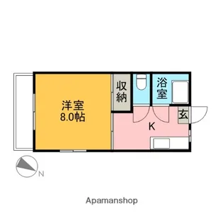 レジデンス北【105号室】の間取り