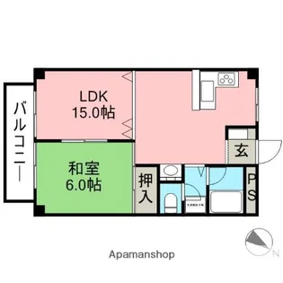 アネックス関口【5階】の間取り