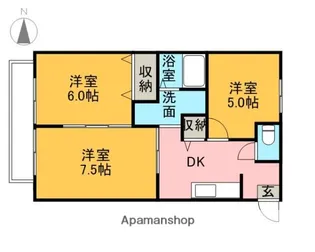 グリーンフラットC【201号室】の間取り