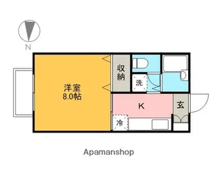 クライムハイツB棟【102号室】の間取り