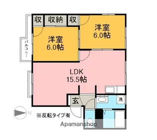 睦ハイツC棟【202号室】の間取り