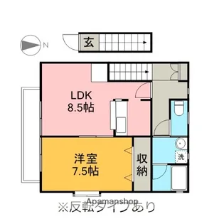 カームハイツタカセC棟【202号室】の間取り