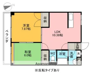 グリーンハイツ三澤PART6 B【203号室】の間取り